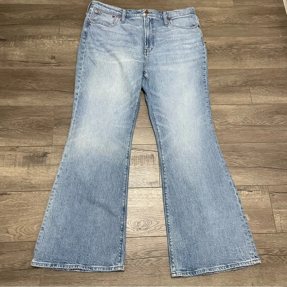 MADEWELL The Perfect Vintage Flare Jean Blue Delavan Wash Sz 33 NWT 90's - Picture 2 of 10